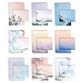 Better Office Products Mini Stationery Japanese Stationery Paper, 50 Sheets/50 Env, 5.5in. x 8.25in. 9 Designs, 100PK 63902